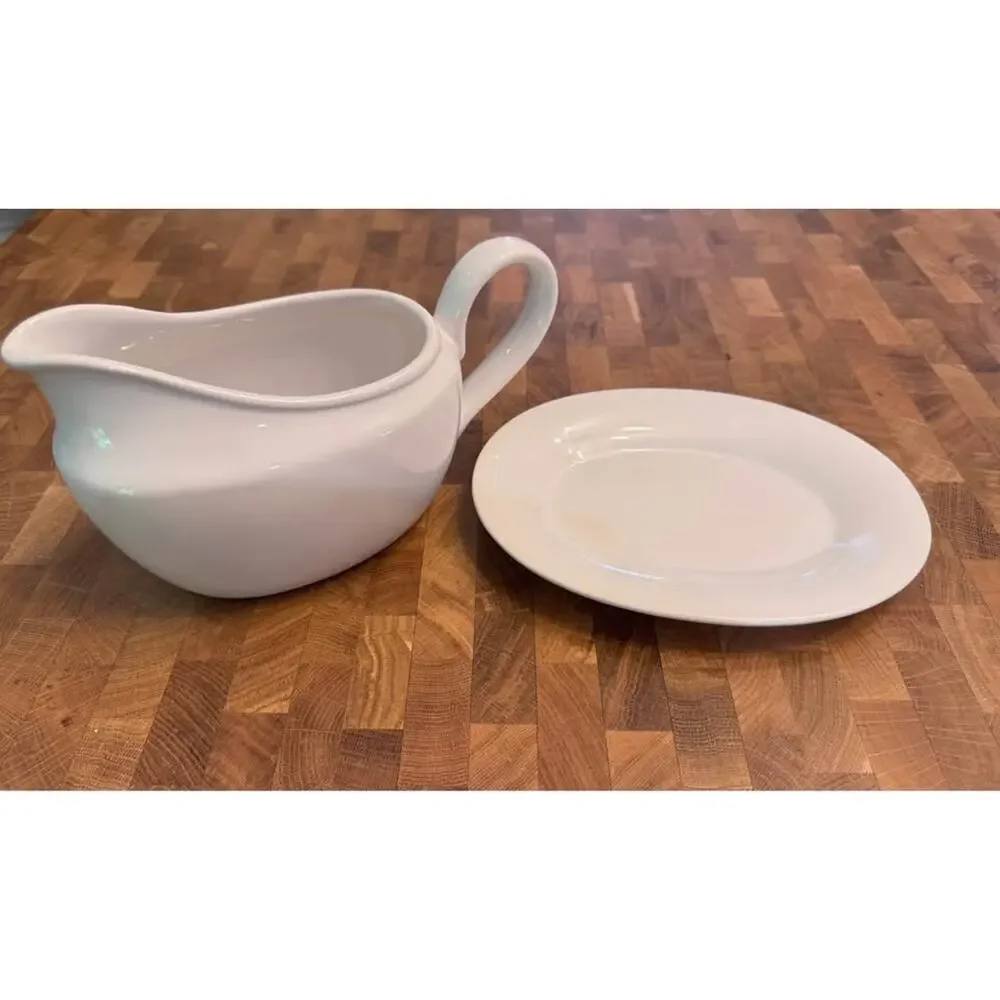 Sur La Table Gravy Boat with Saucer